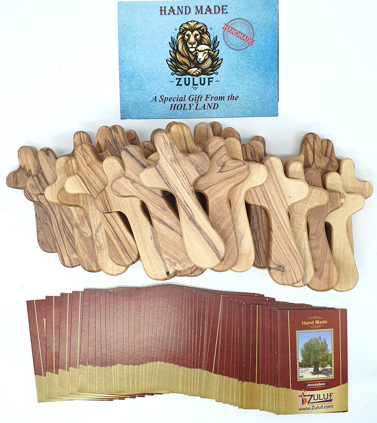 Olive Wood Hand Held Comfort Cross from Holy Land in Multiple Sizes - Additional View 10