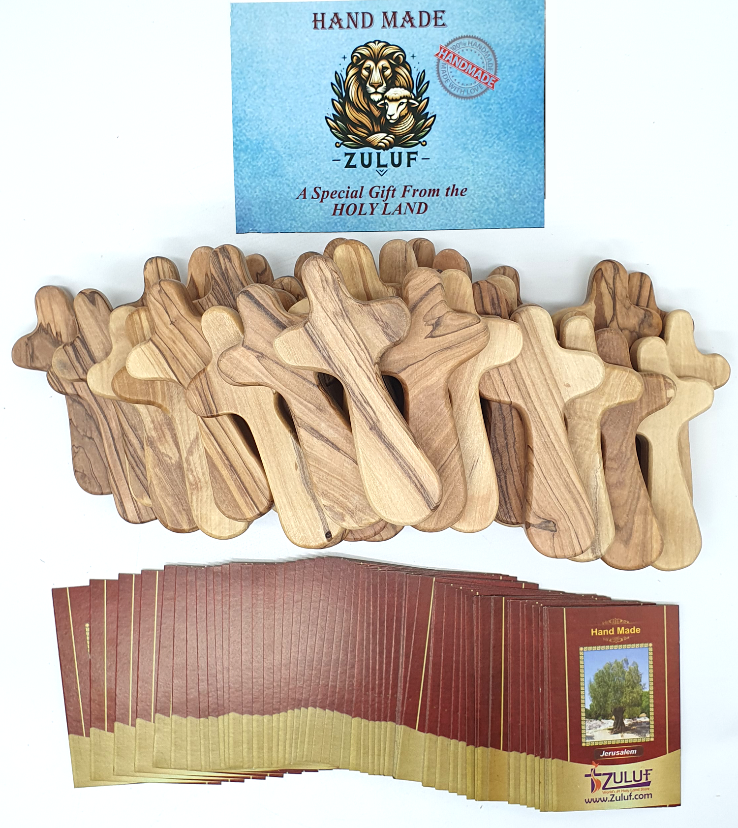 Olive Wood Hand Held Comfort Cross from Holy Land in Multiple Sizes - Additional View 10