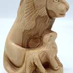 Handcrafted Olive Wood Sculpture of The Lamb with The Lion – Symbol of Peace and Harmony | Authentic Bethlehem Craft