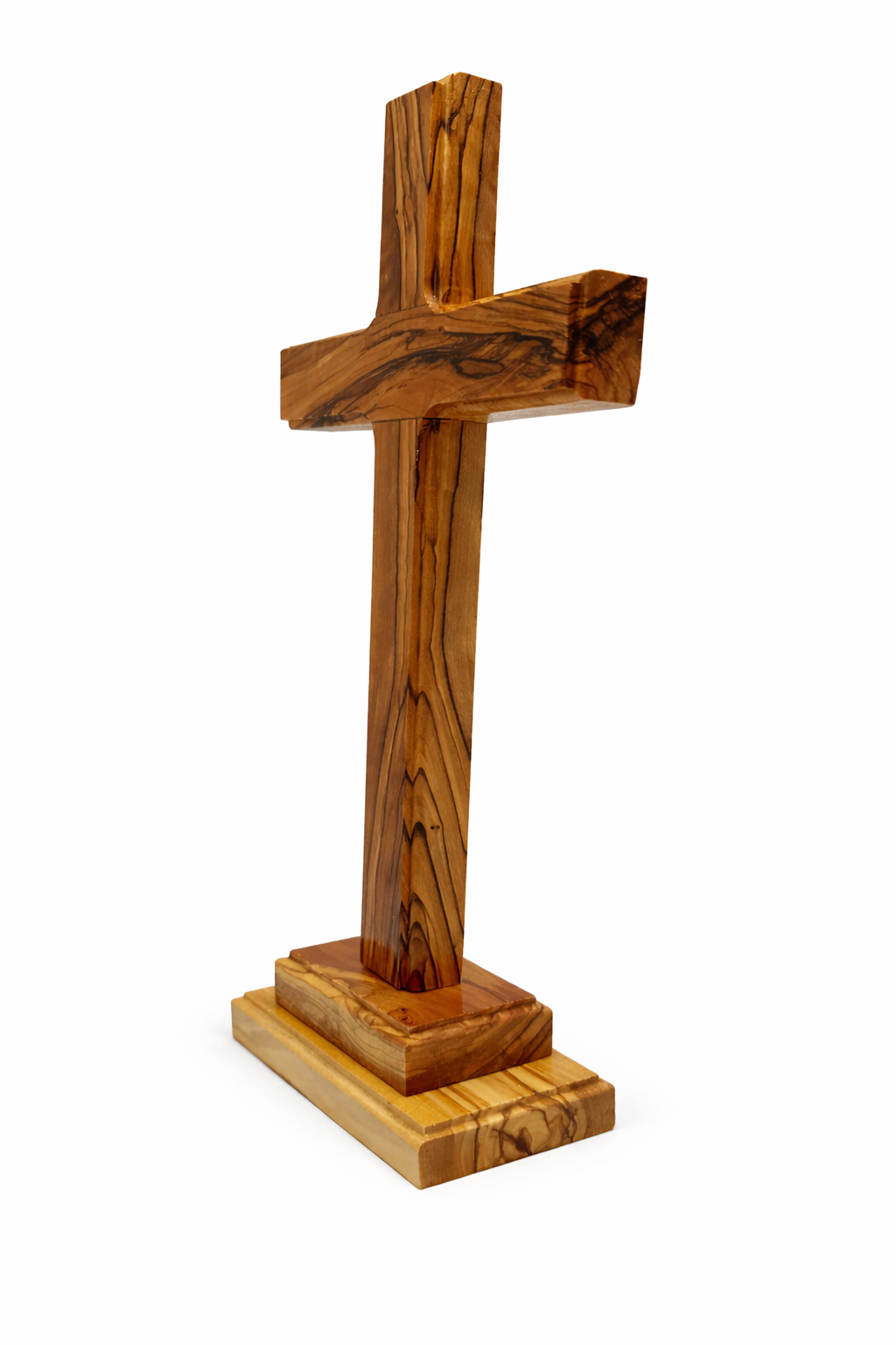 Handmade Olive Wood Cross from Bethlehem – Christian Cross Decor, Holy Land Gift – 6.1" 7.5" 9.25" 11.2" Sizes