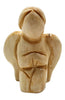 2.8-Inch Hand-Crafted Olive Wood Praying Angel - Bethlehem Made, Spiritual Decor - Zuluf