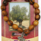 Olive Wood Bracelet with Metallic Cross Handmade Jewelry