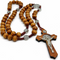 Olive Wood Rosary with Wooden Crucifix & Metal Medals | Classic Prayer Rosary