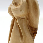 3.1-Inch Handmade Olive Wood Angel Statue - Bethlehem Crafted Spiritual Decor - Zuluf