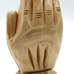 3.1-Inch Olive Wood Praying Hands Statue - Hand-Carved Spiritual Decor from the Holy Land - Zuluf