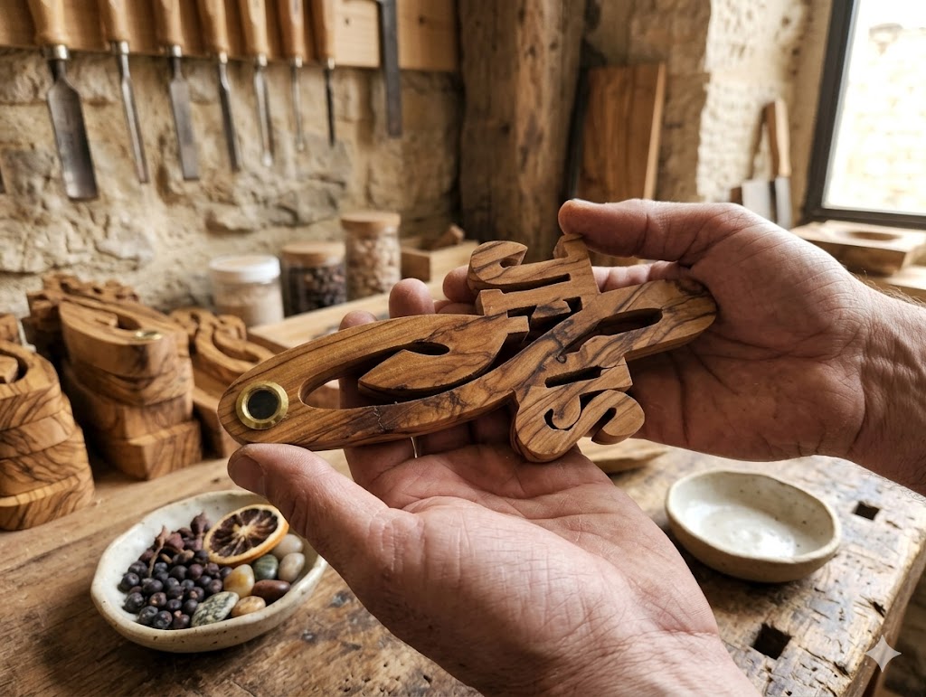Handmade Olive Wood Jesus Cross from Bethlehem with Bethlehem Soil – Christian Wall Cross – 7" (18 cm)