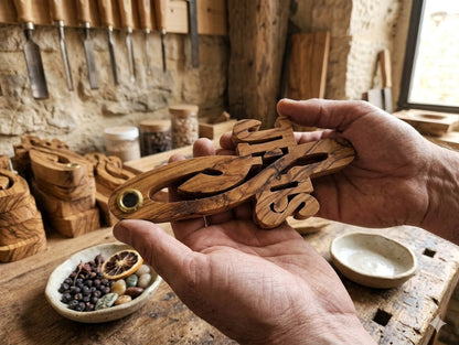 Handmade Olive Wood Jesus Cross from Bethlehem with Bethlehem Soil – Christian Wall Cross – 7" (18 cm)
