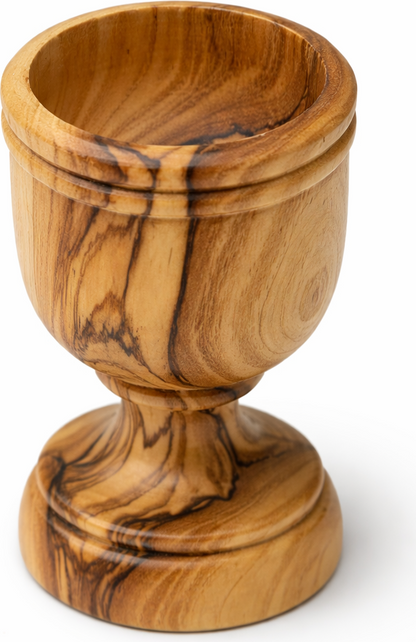 Handcrafted Olive Wood Cup from Bethlehem | Handmade Holy Land Wooden small Cup by Zuluf