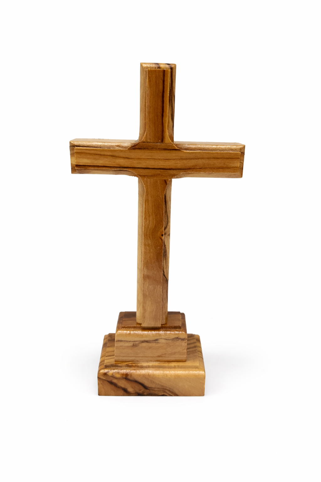 Handmade Olive Wood Cross from Bethlehem – Christian Cross Decor, Holy Land Gift – 6.1" 7.5" 9.25" 11.2" Sizes