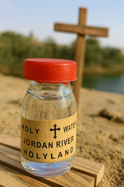 Holy Water from the Jordan River – 25g Mini Bottle | Blessed in the Holy Land | Travel Size Christian Souvenir