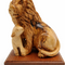 Lion and the Lamb Hand Carved Olive Wood Sculpture from Bethlehem Holy Land