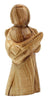 4-Inch Olive Wood Angel Hand-Crafted in Bethlehem - Musical Harmony in Spiritual Decor - Zuluf