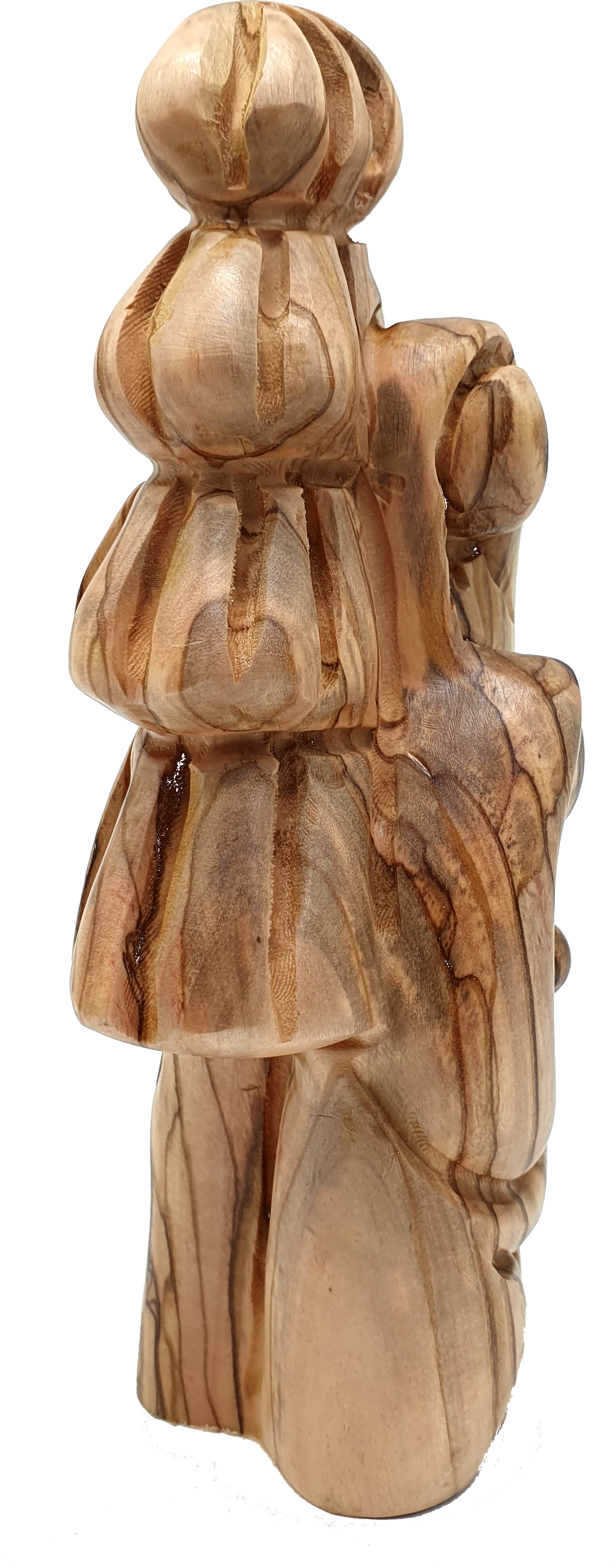 4 Olive Wood Holy Family Side Angle Detail Handcarved