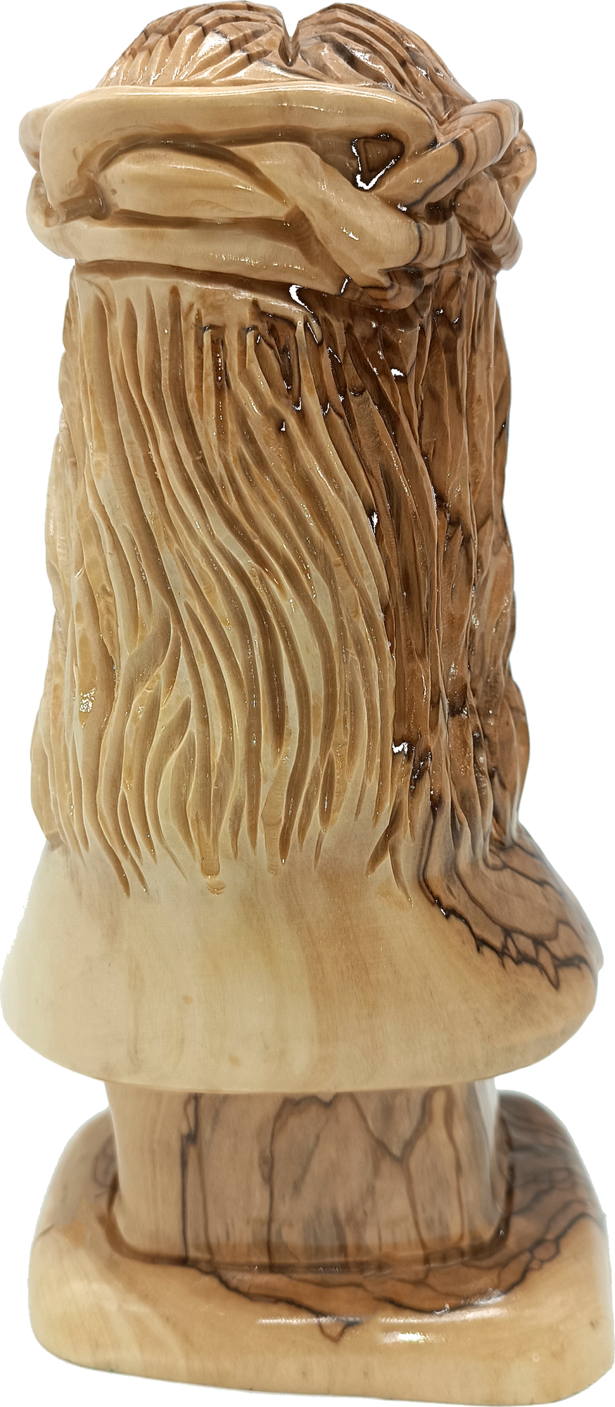 Hand Carved Jesus Christ Bust in Olive Wood — 8.2 Inch