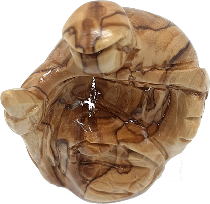 4 Olive Wood Mini Nativity Figurine Detail Bethlehem Natural Grain