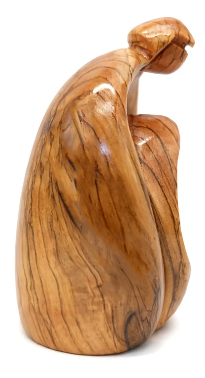Holy family wood statue hand carved sacred zuluf decor
