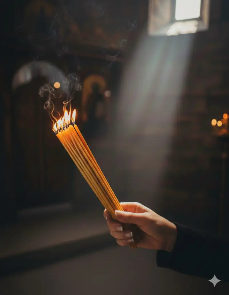 Holy land beeswax prayer candles (3-pack) – 9.6’’ long | handmade in jerusalem | 300g total weight