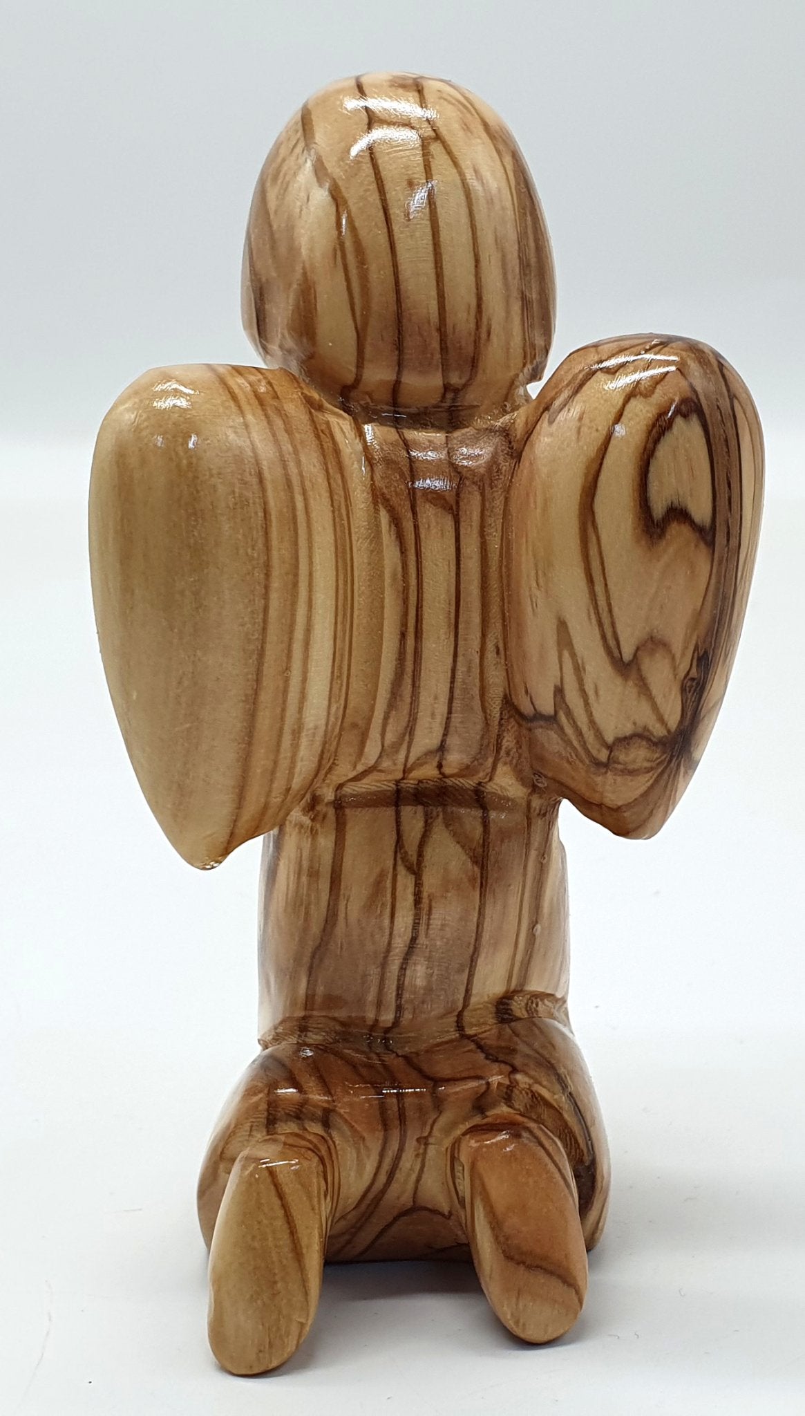 4.8-Inch Special Hand-Crafted Olive Wood Angel from Bethlehem - Heavenly Charm and Spiritual Grace - Zuluf