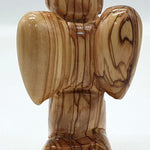 4.8-Inch Special Hand-Crafted Olive Wood Angel from Bethlehem - Heavenly Charm and Spiritual Grace - Zuluf