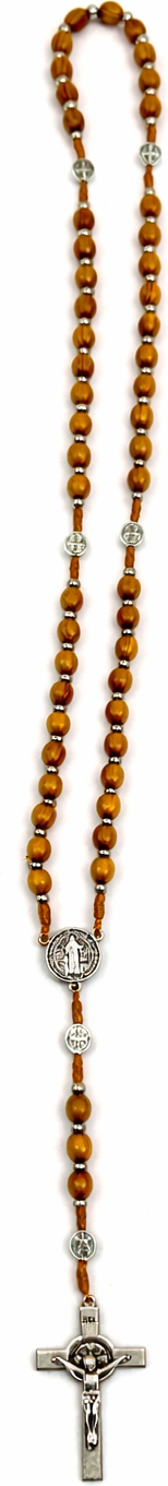 Olive Wood Rosary with Metal Crucifix & Medals | Classic Prayer Rosary
