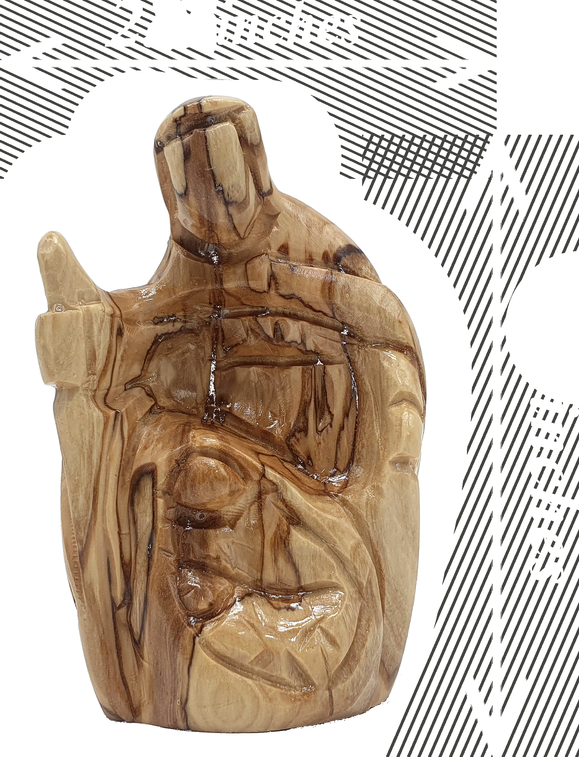 5 Olive Wood Holy Family 3 5 Inch Dimensions Infographic