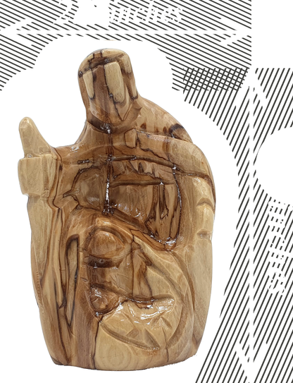 5 Olive Wood Holy Family 3 5 Inch Dimensions Infographic
