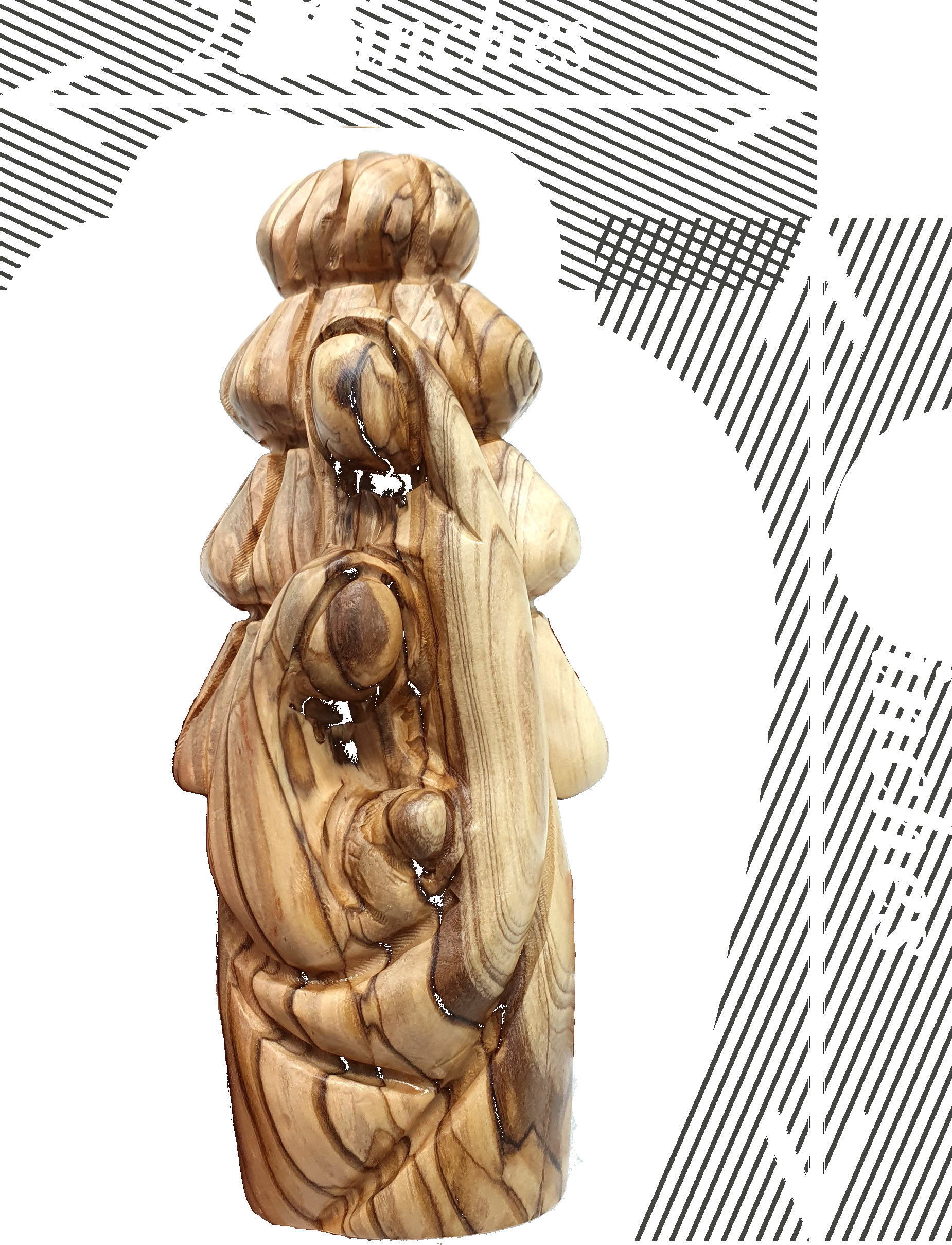 5 Olive Wood Holy Family 6 9 Inch Dimensions Infographic