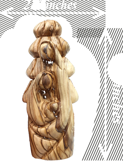 5 Olive Wood Holy Family 6 9 Inch Dimensions Infographic