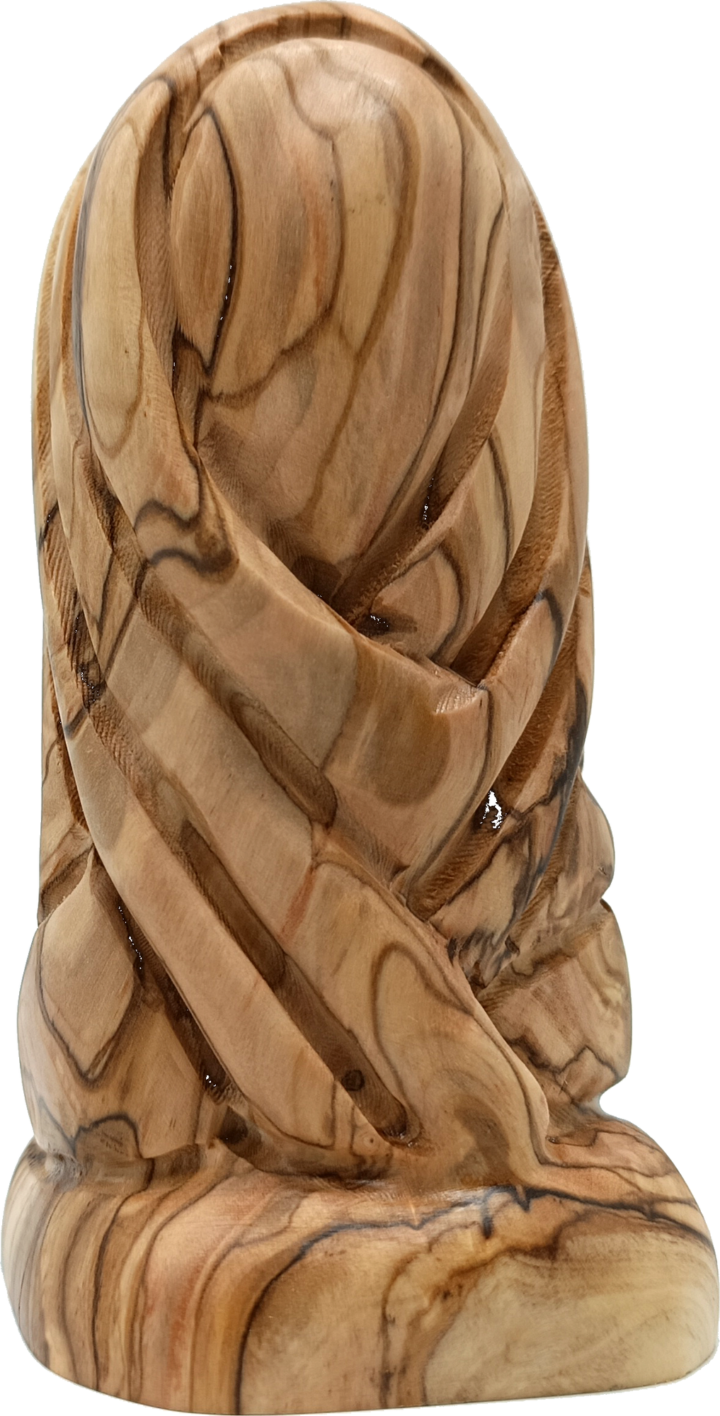 Hand-Carved Olive Wood Virgin Mary Bust 4.9 Inch Sorrowful Mother Mater Dolorosa from Bethlehem