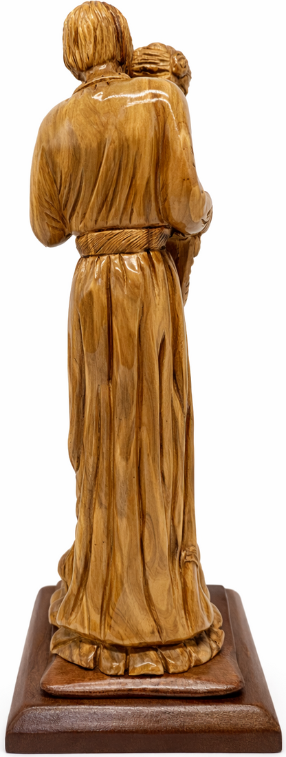 Hand Carved Olive Wood Holy Family Statue – Mary, Joseph & Baby Jesus | Handmade in Bethlehem