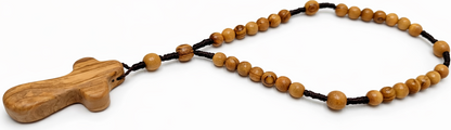 Handmade Olive Wood Rosary with Cross | Crafted in Bethlehem, Holy Land