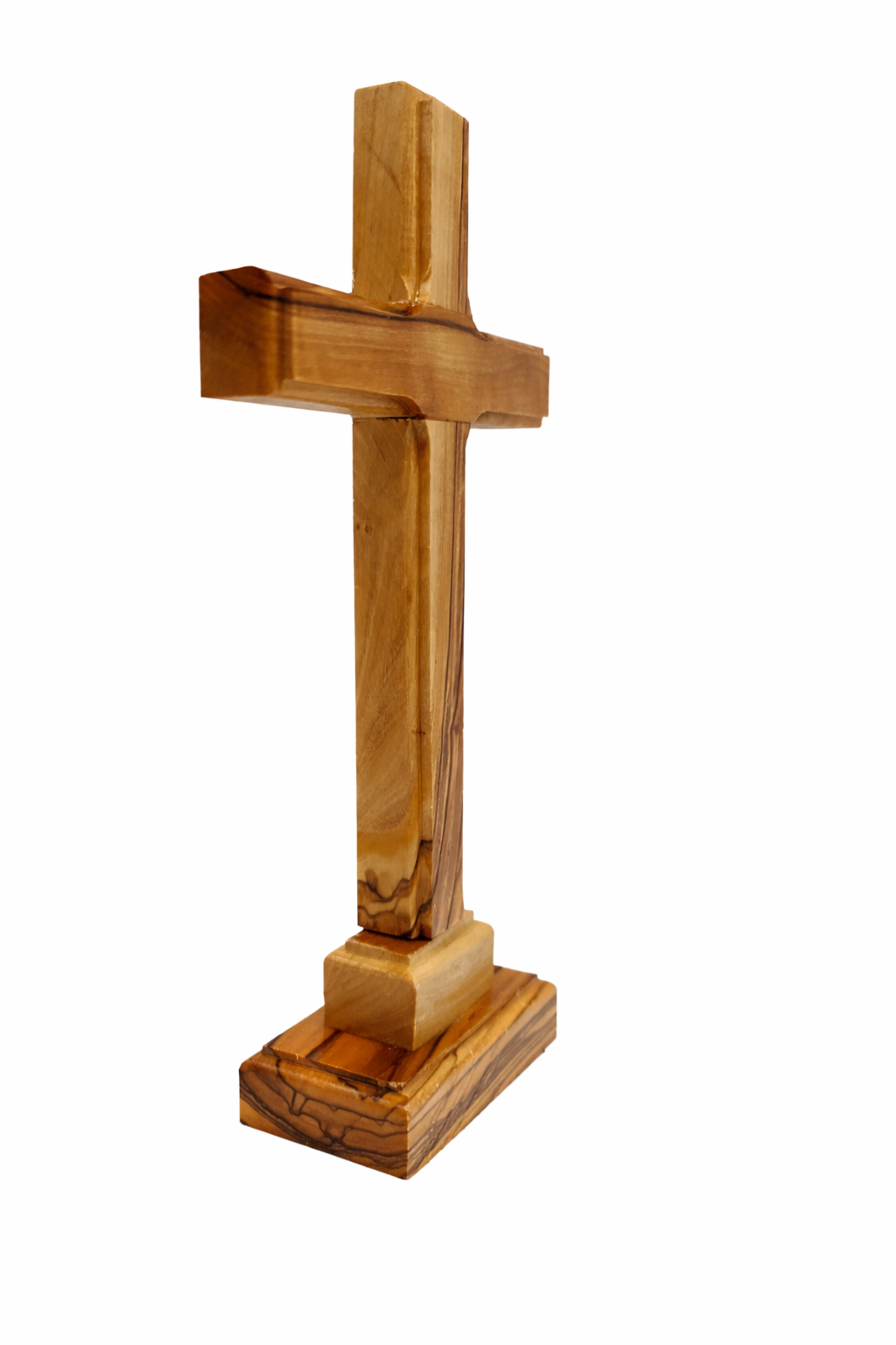 Handmade Olive Wood Cross from Bethlehem – Christian Cross Decor, Holy Land Gift – 6.1" 7.5" 9.25" 11.2" Sizes