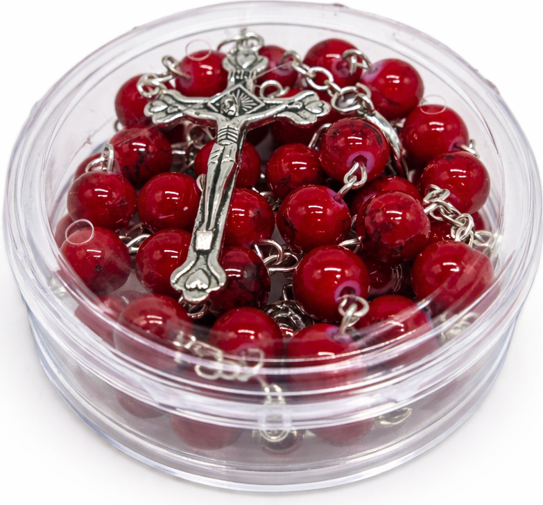 Catholic Prayer Rosary with Stone Beads – Choose Your Color