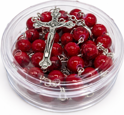Catholic Prayer Rosary with Stone Beads – Choose Your Color