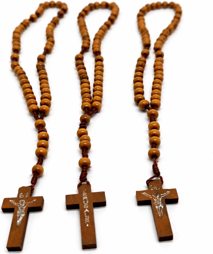 Handmade Olive Wood Rosary with Crucifix | Single or Set of 3 and 6 pieces Available