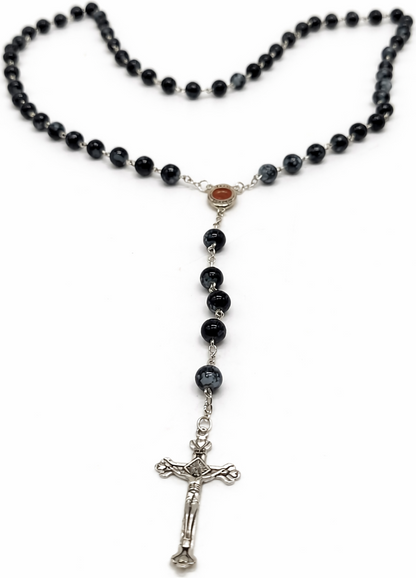 Catholic Prayer Rosary with Stone Beads – Choose Your Color