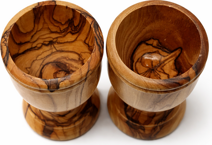 Handcrafted Olive Wood Cup from Bethlehem | Handmade Holy Land Wooden small Cup by Zuluf