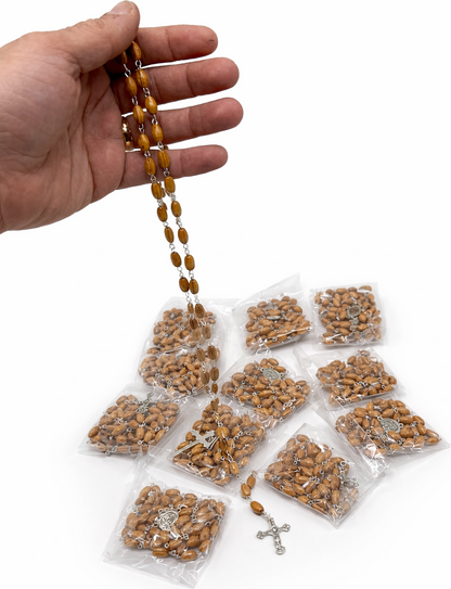 Catholic Rosary Set – 12 Pieces with Individual Plastic Bags | 63 cm Prayer Beads