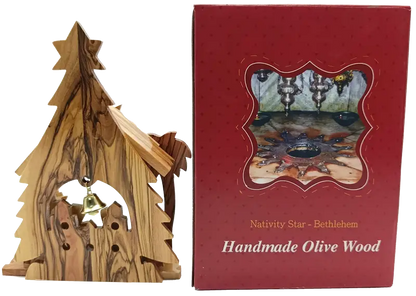 Large hand-carved olive wood nativity scene from bethlehem – full holy family & magi set with star - nativities