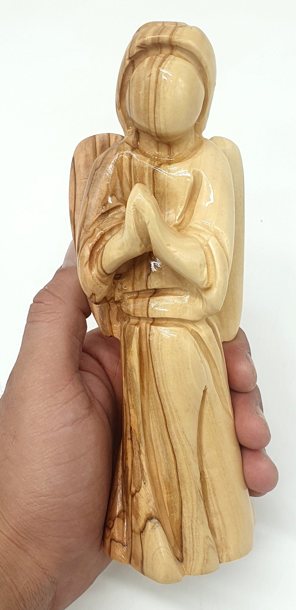 7.2 - Inch Angel Blessing Figurine - Handcrafted in Bethlehem, Holy Land | Spiritual Decor for Home and Gift - Zuluf