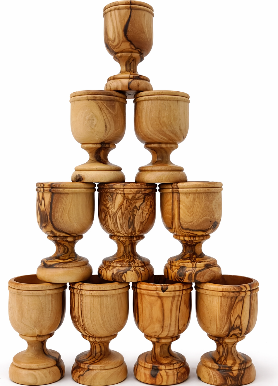 Handcrafted Olive Wood Cup from Bethlehem | Handmade Holy Land Wooden small Cup by Zuluf