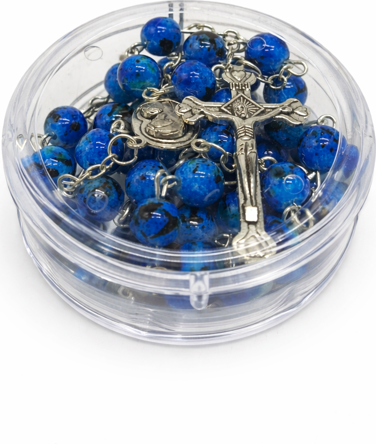 Catholic Prayer Rosary with Stone Beads – Choose Your Color