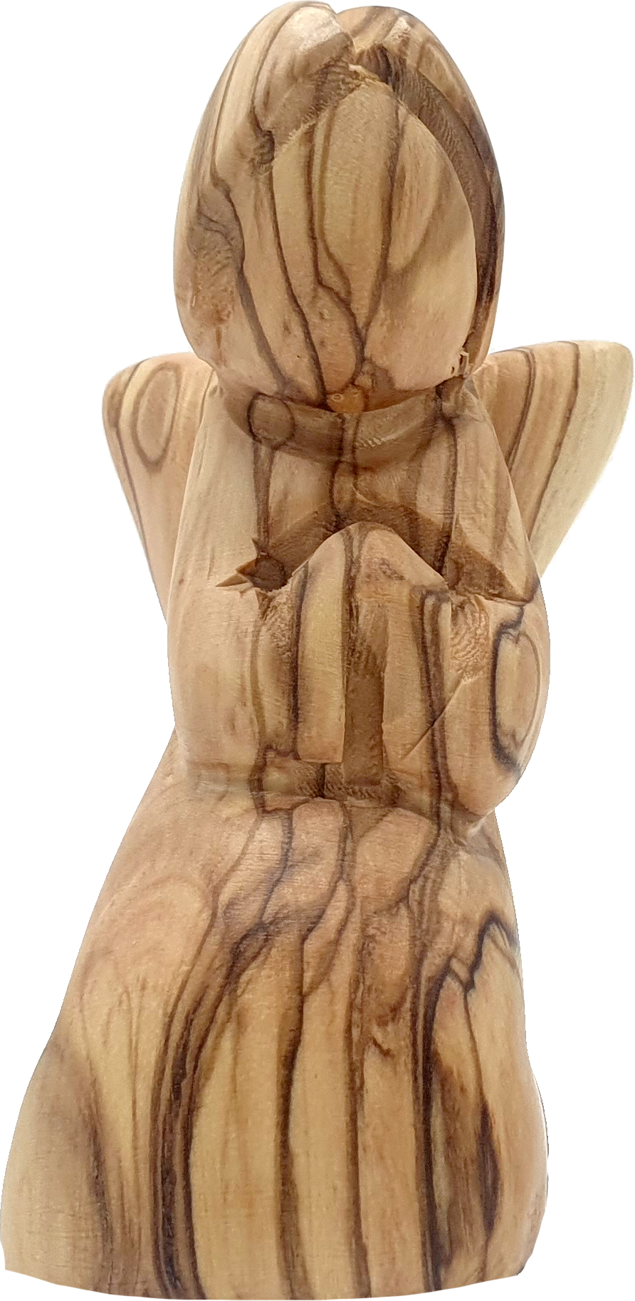 Zuluf Kneeling Angel Olive Wood Figurine from Bethlehem 3.7 Inch