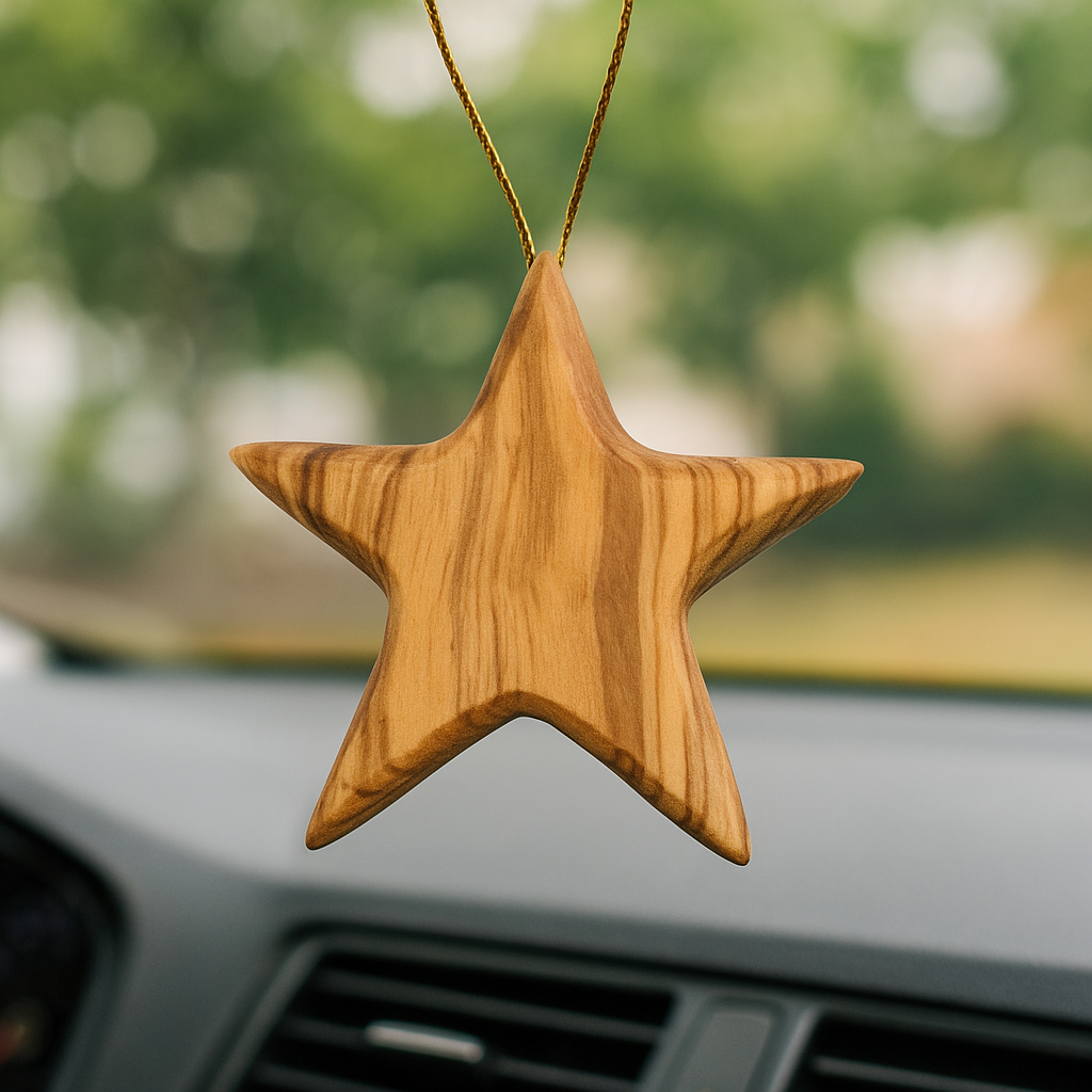 Olive Wood Bethlehem Star Ornament