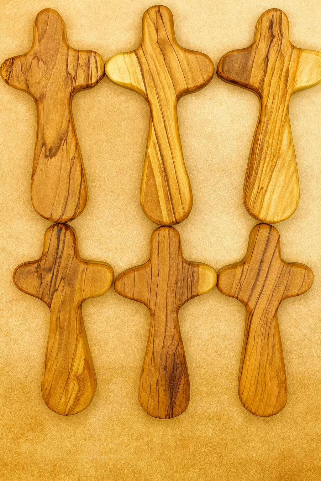 Olive Wood Hand Held Comfort Cross from Holy Land in Multiple Sizes - Additional View 6
