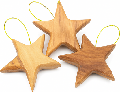 Olive Wood Bethlehem Star Ornament