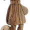 Olive Wood Shepherd Carrying Lamb Statue Handmade by Zuluf 6.5 Inch