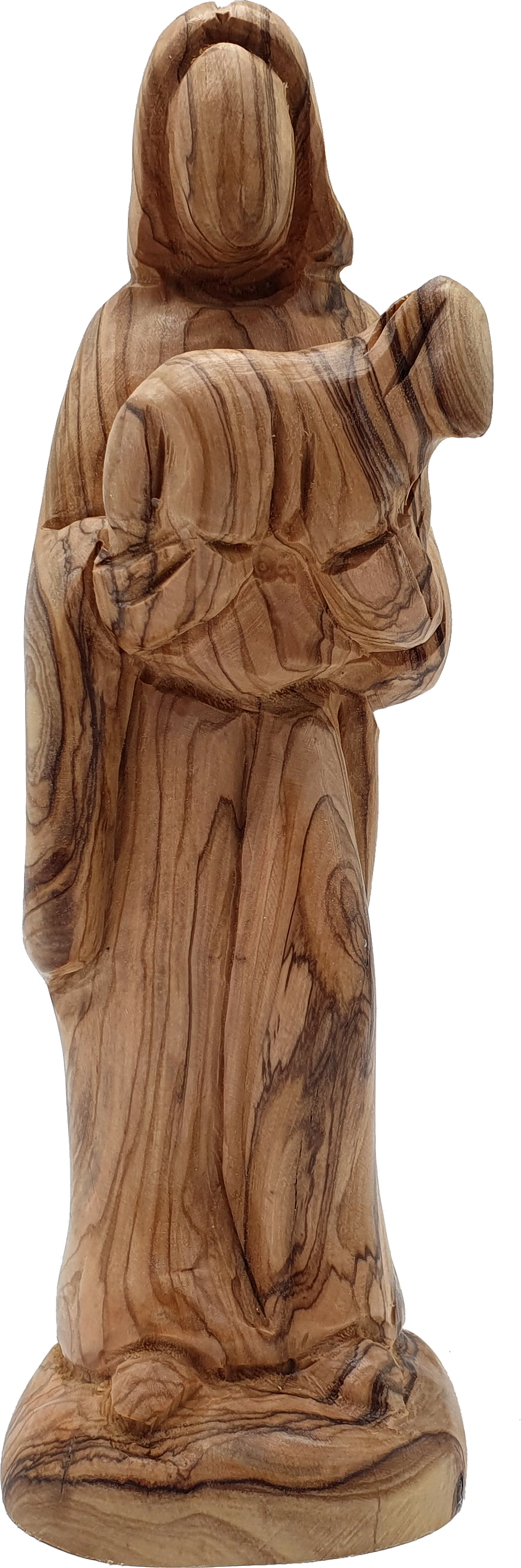 Jesus Statue Olive Wood - Handcrafted Good Shepherd | Zuluf