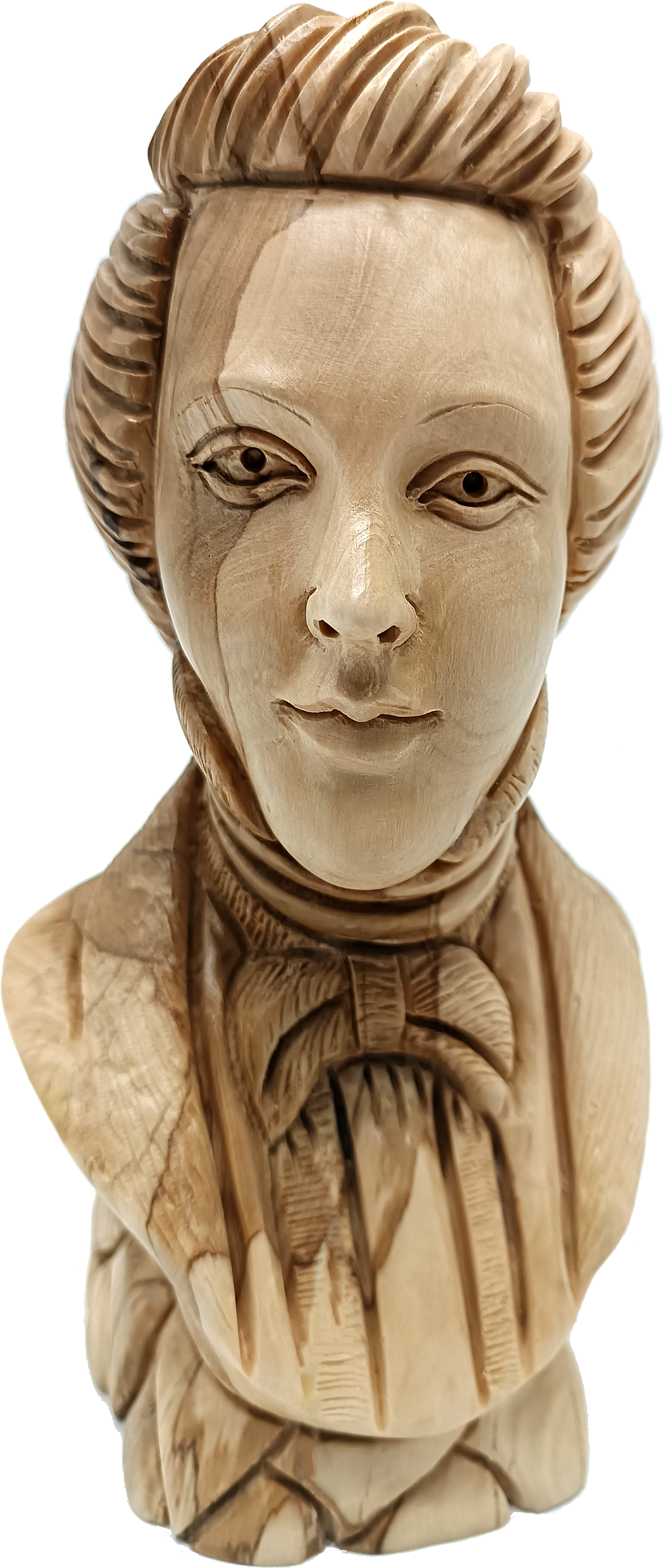 Hand-Carved Olive Wood Joseph Smith Figure from Be