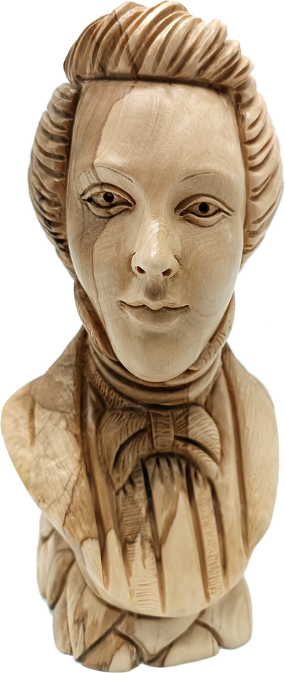 Hand-Carved Olive Wood Joseph Smith Figure from Be